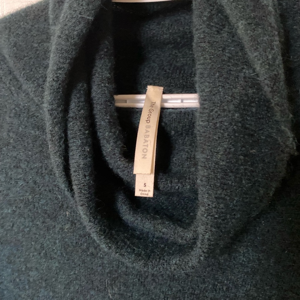 Babaton Deep Green Cowl Neck Sweater